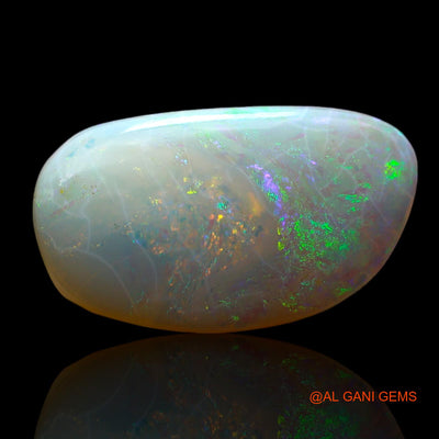Natural Untreated Fire Opal Loose Gemstone Fancy Cabochon From Australia 2.00 Cts 15x8x2 mm AF-174