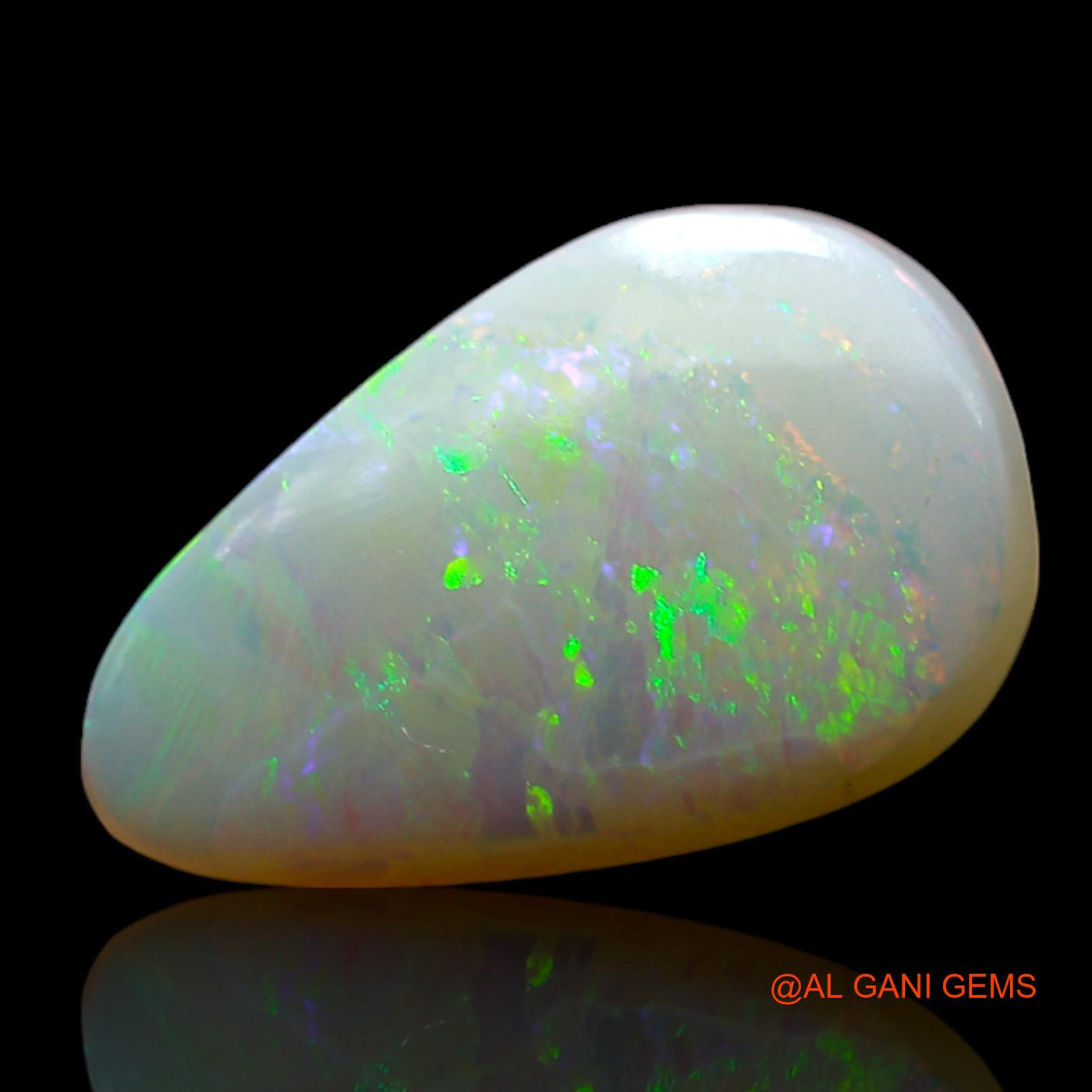 3.00 Cts Natural Australian Fire Opal Loose Gemstone Pear Cabochon 14x9x4 mm AF-176