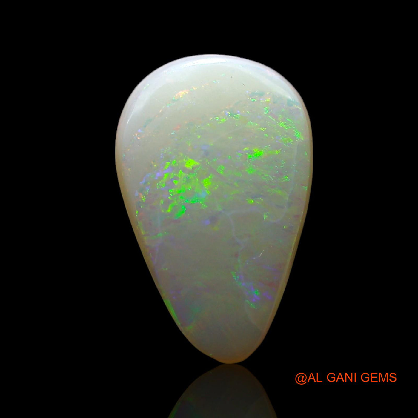 3.00 Cts Natural Australian Fire Opal Loose Gemstone Pear Cabochon 14x9x4 mm AF-176