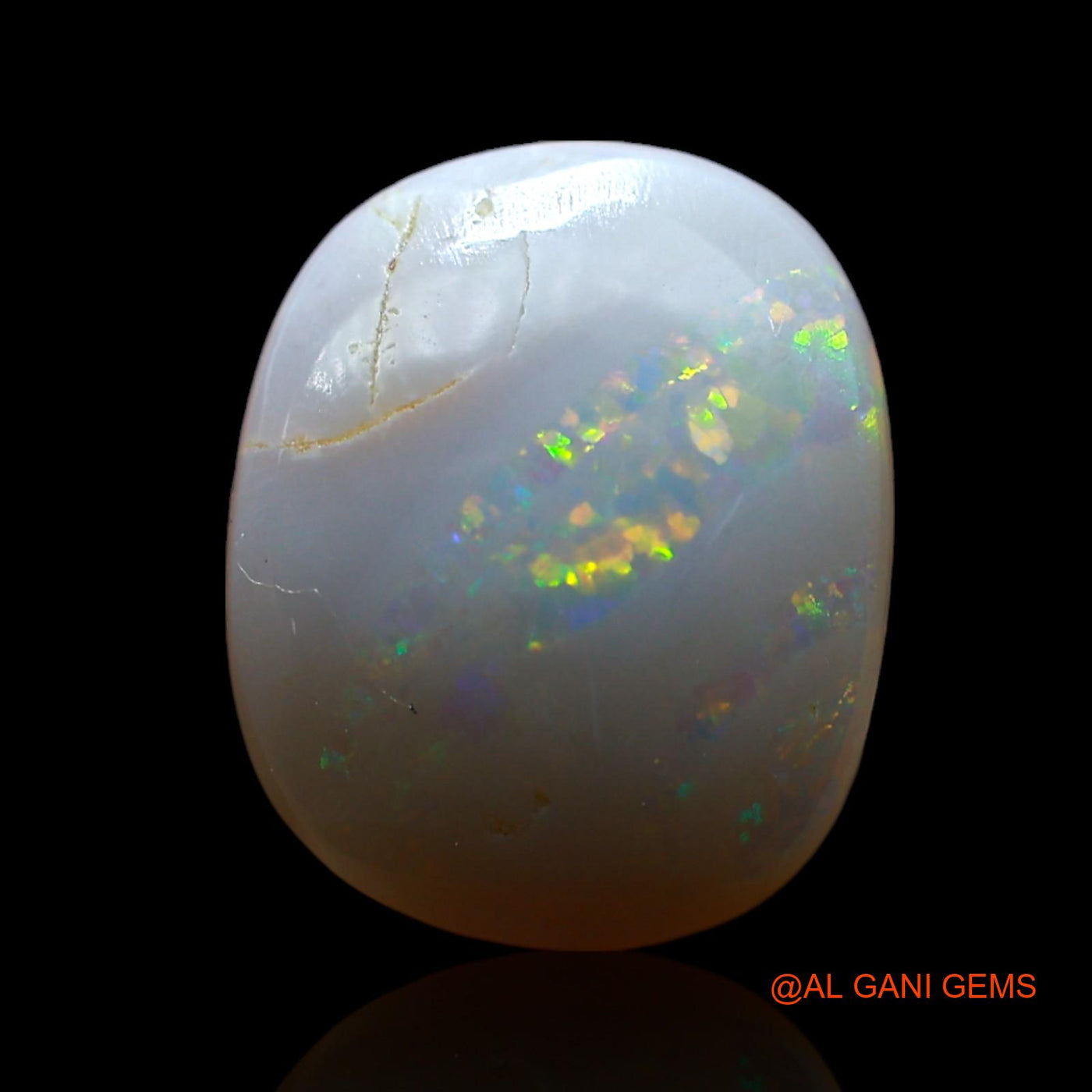 3.00 Cts Natural Australian Fire Opal Loose Gemstone Oval Cabochon 12x10x3 mm AF-178