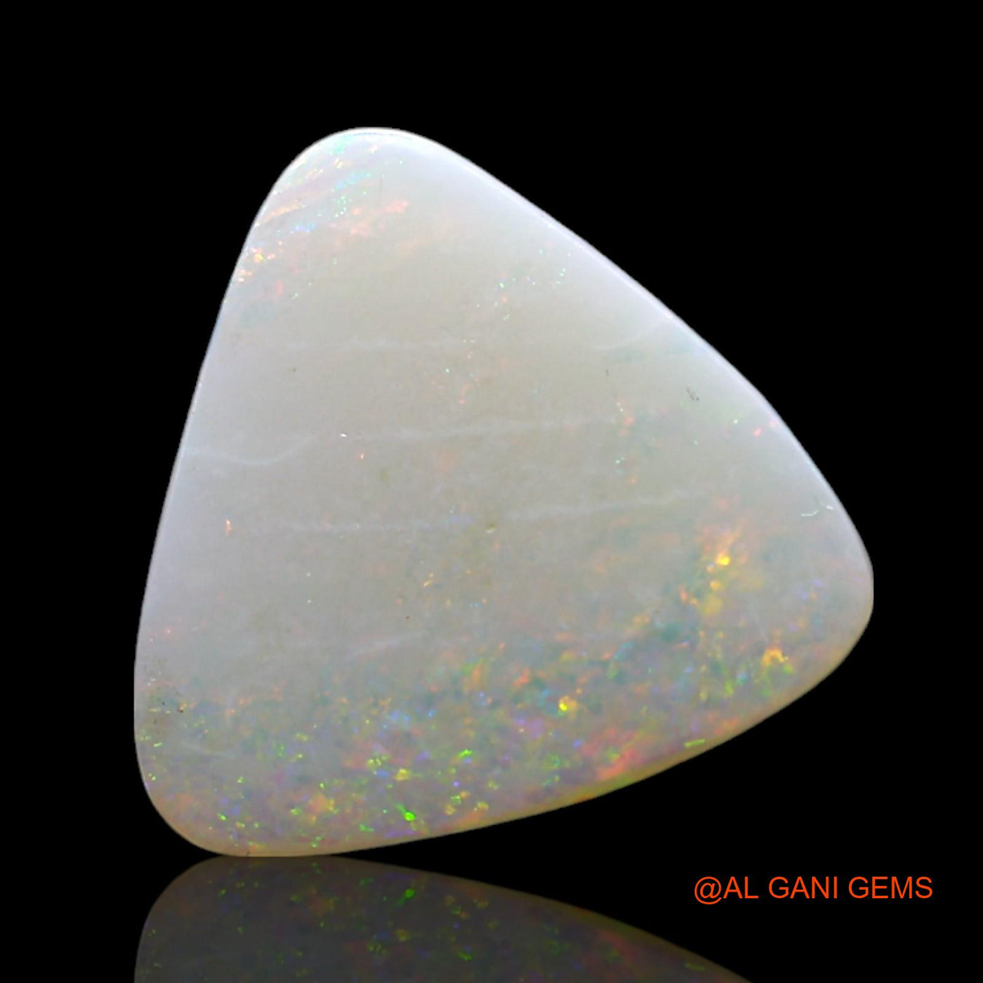1.00 Cts Natural Australian Fire Opal Loose Gemstone Trillion Cabochon 11x11x2 mm AF-180