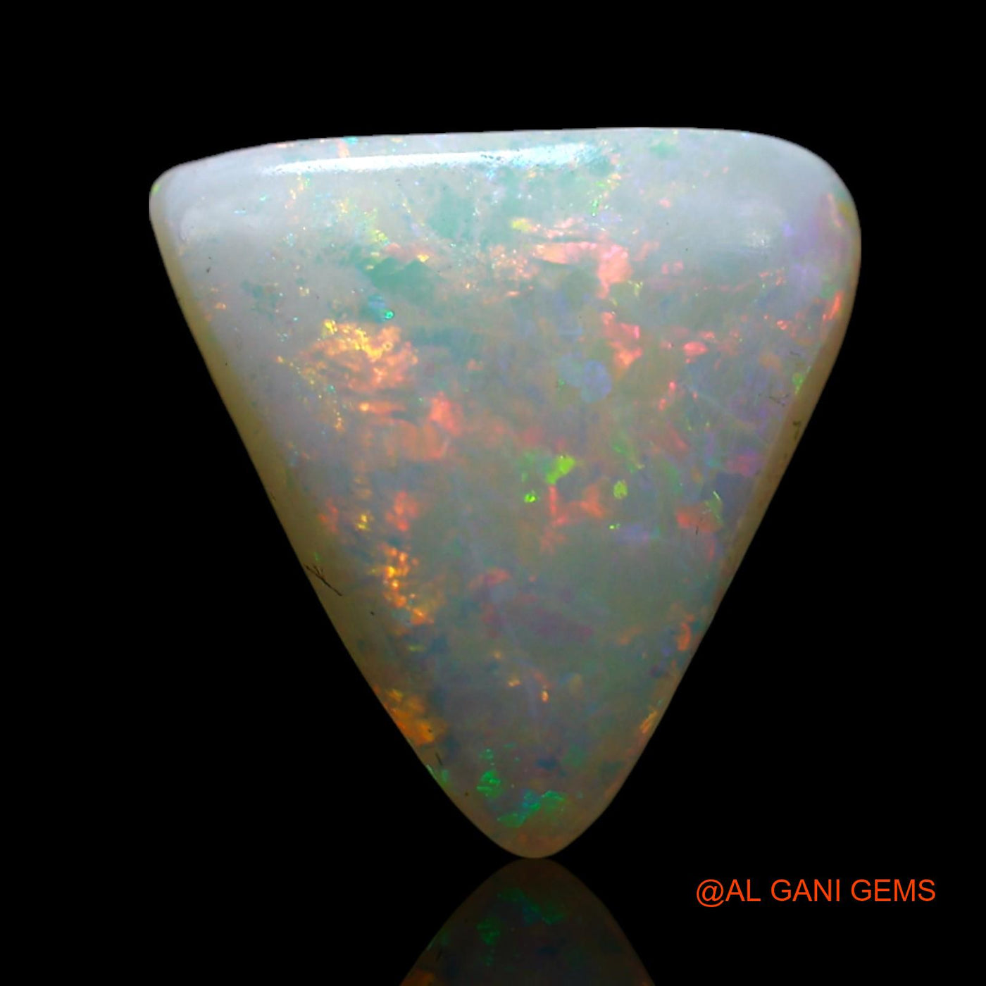 2.00 Cts Natural Australian Fire Opal Trillion Cabochon Loose Gemstone For Jewelry 11x10x3 mm AF-184