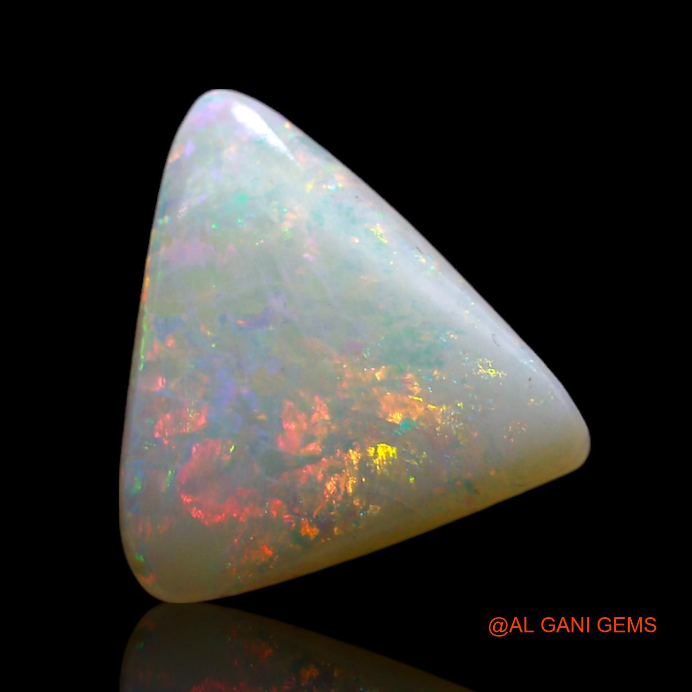2.00 Cts Natural Australian Fire Opal Trillion Cabochon Loose Gemstone For Jewelry 11x10x3 mm AF-184