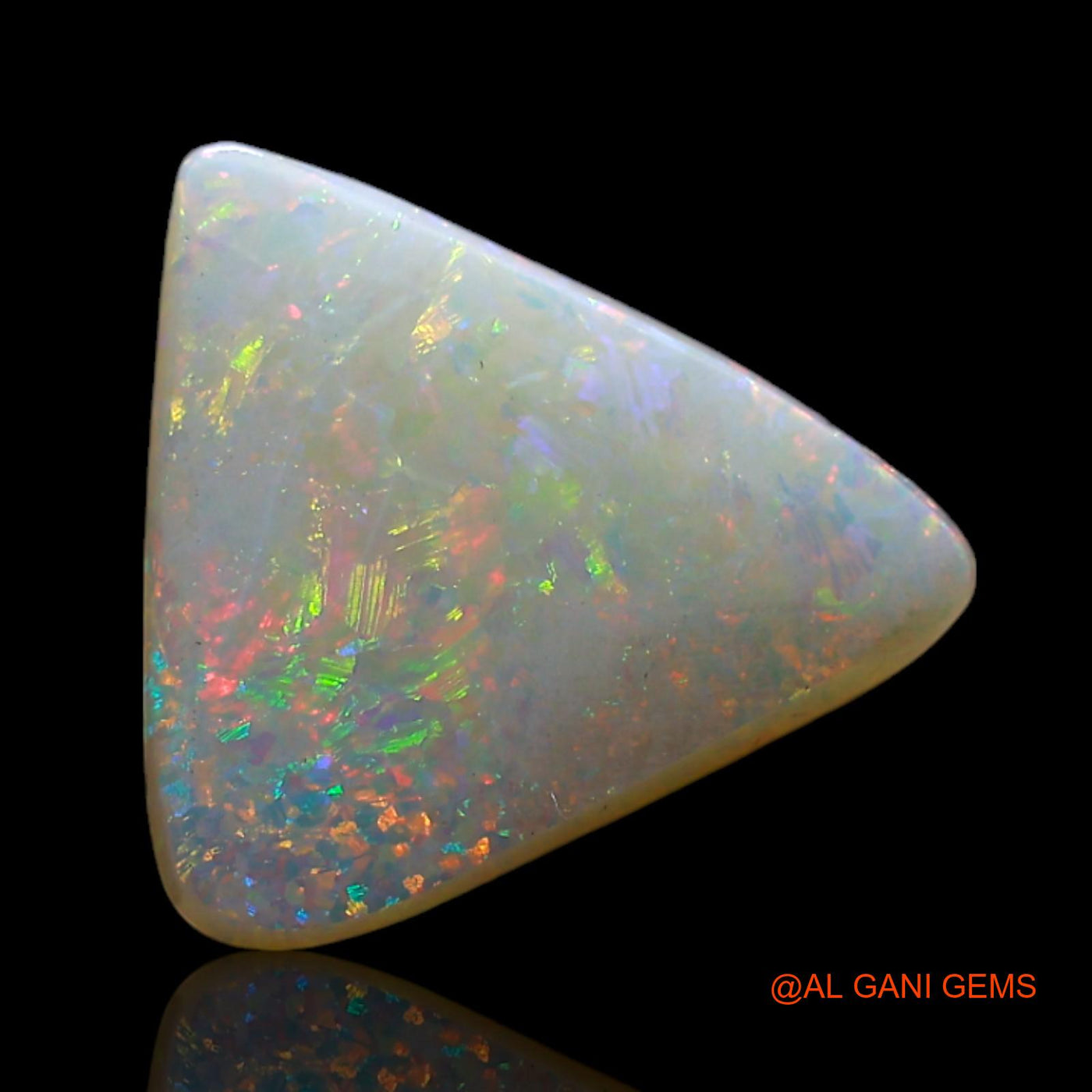 2.00 Cts Natural Australian Fire Opal Trillion Cabochon Loose Gemstone For Jewelry 11x10x3 mm AF-184