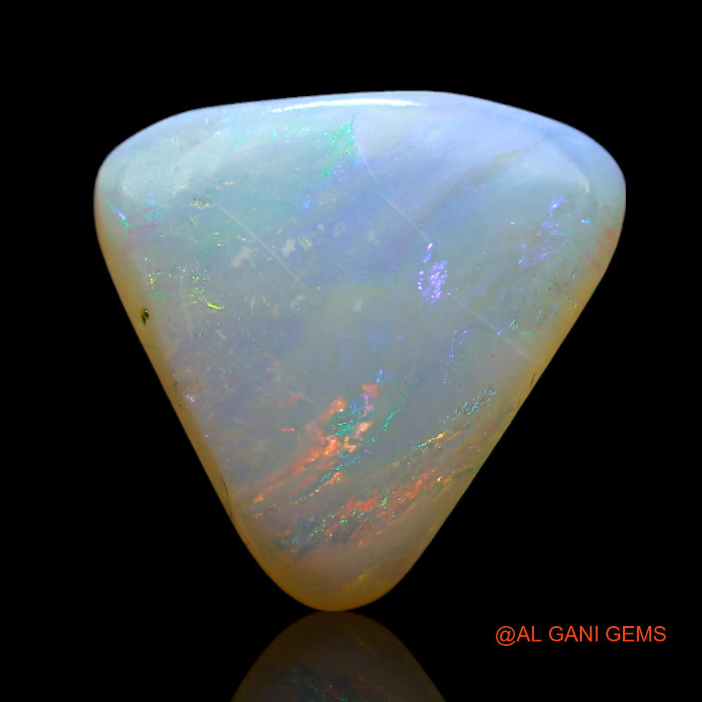 2.00 Cts Natural Australian Fire Opal Loose Gemstone Trillion Cabochon 11x10x3 mm AF-185