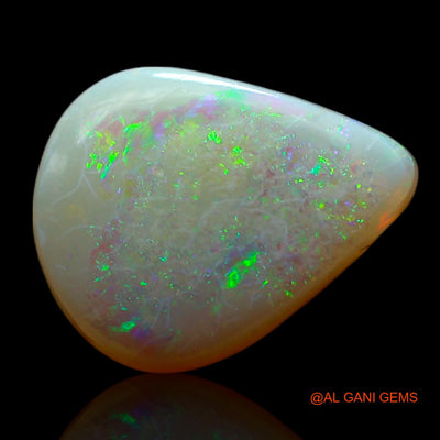 Natural Untreated Fire Opal Loose Gemstone Pear Cabochon From Australia 3.00 Cts 12x10x4 mm AF-187