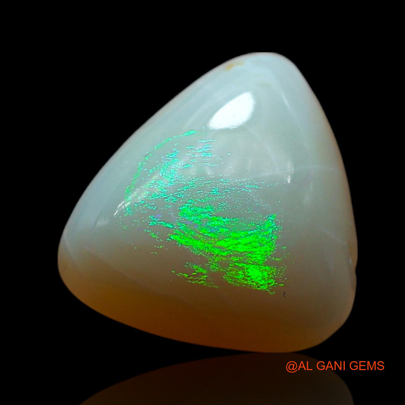 Natural Untreated Fire Opal Loose Gemstone Trillion Cabochon From Australia 3.00 Cts 11x10x4 mm AF-191