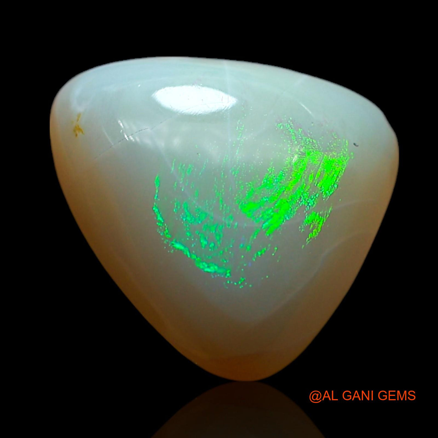 Natural Untreated Fire Opal Loose Gemstone Trillion Cabochon From Australia 3.00 Cts 11x10x4 mm AF-191