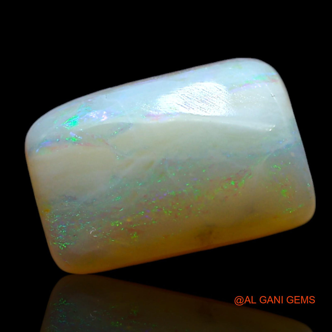 3.00 Cts Natural Australian Fire Opal Loose Gemstone Square Cabochon 11x7x4 mm AF-195