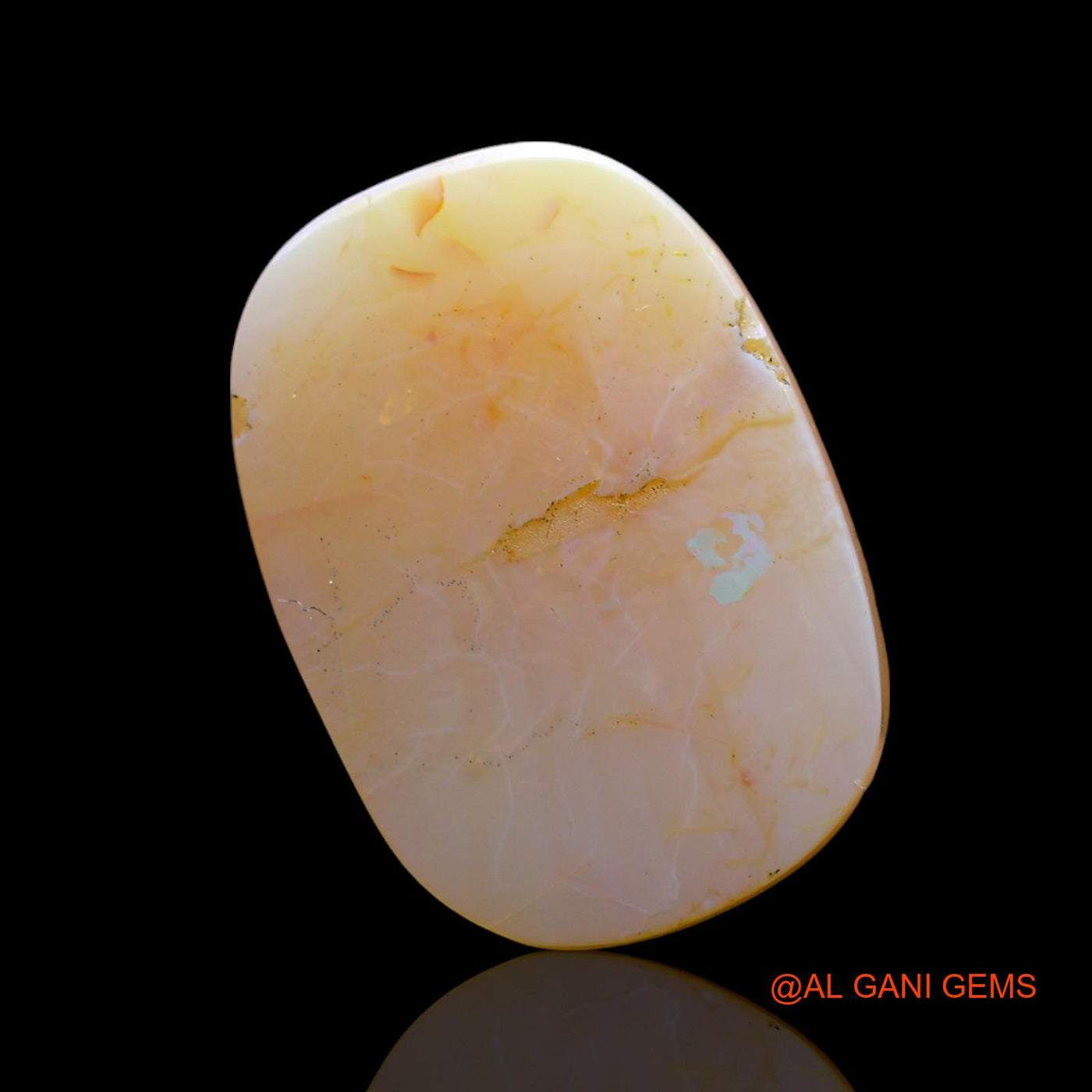 Natural Untreated Fire Opal Loose Gemstone Oval Cabochon From Australia 10.00 Cts 19x14x5 mm AF-19