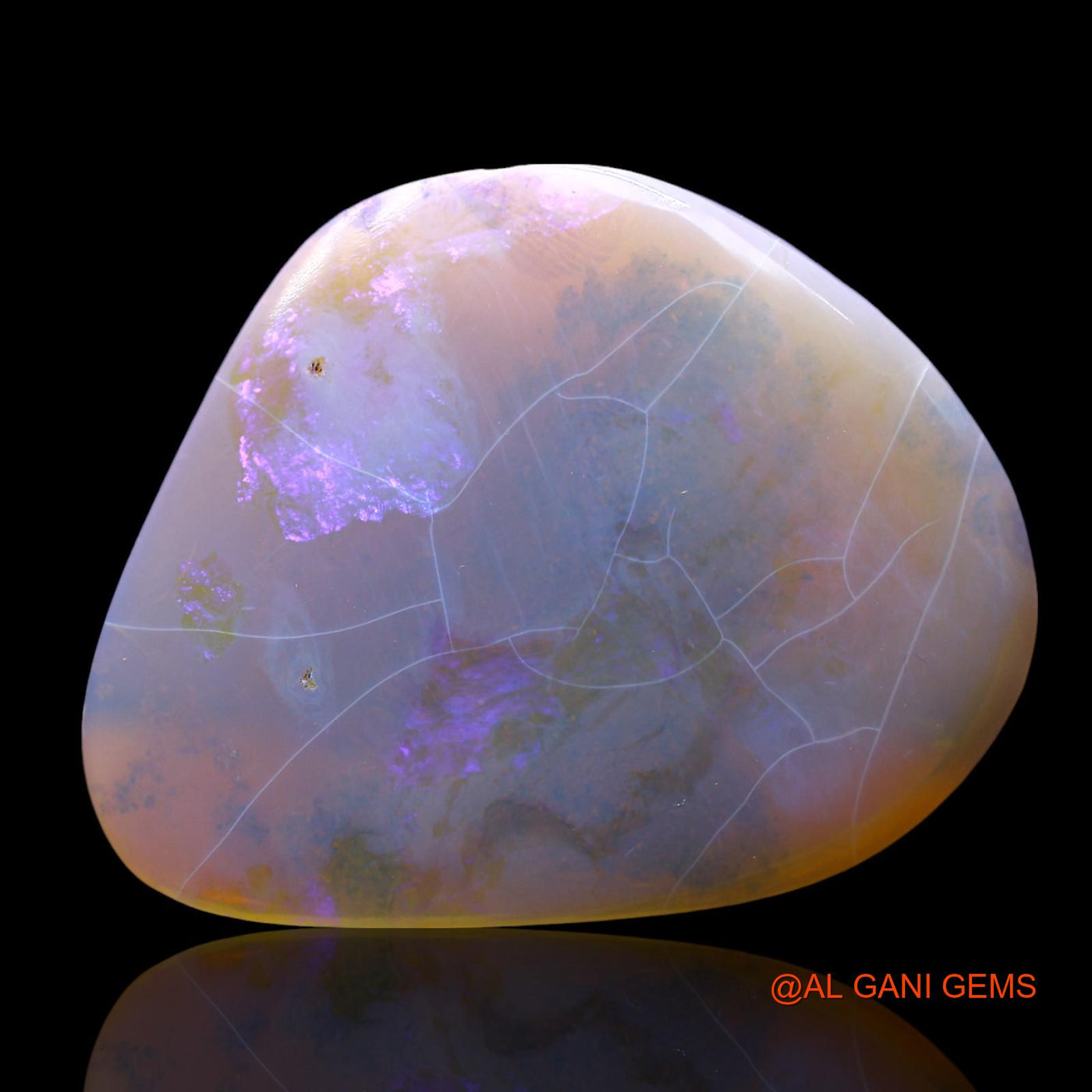 16.00 Cts Unheated Australian Fire Opal Loose Gemstone Fancy Cabochon Natural 31x24x3 mm AF-1