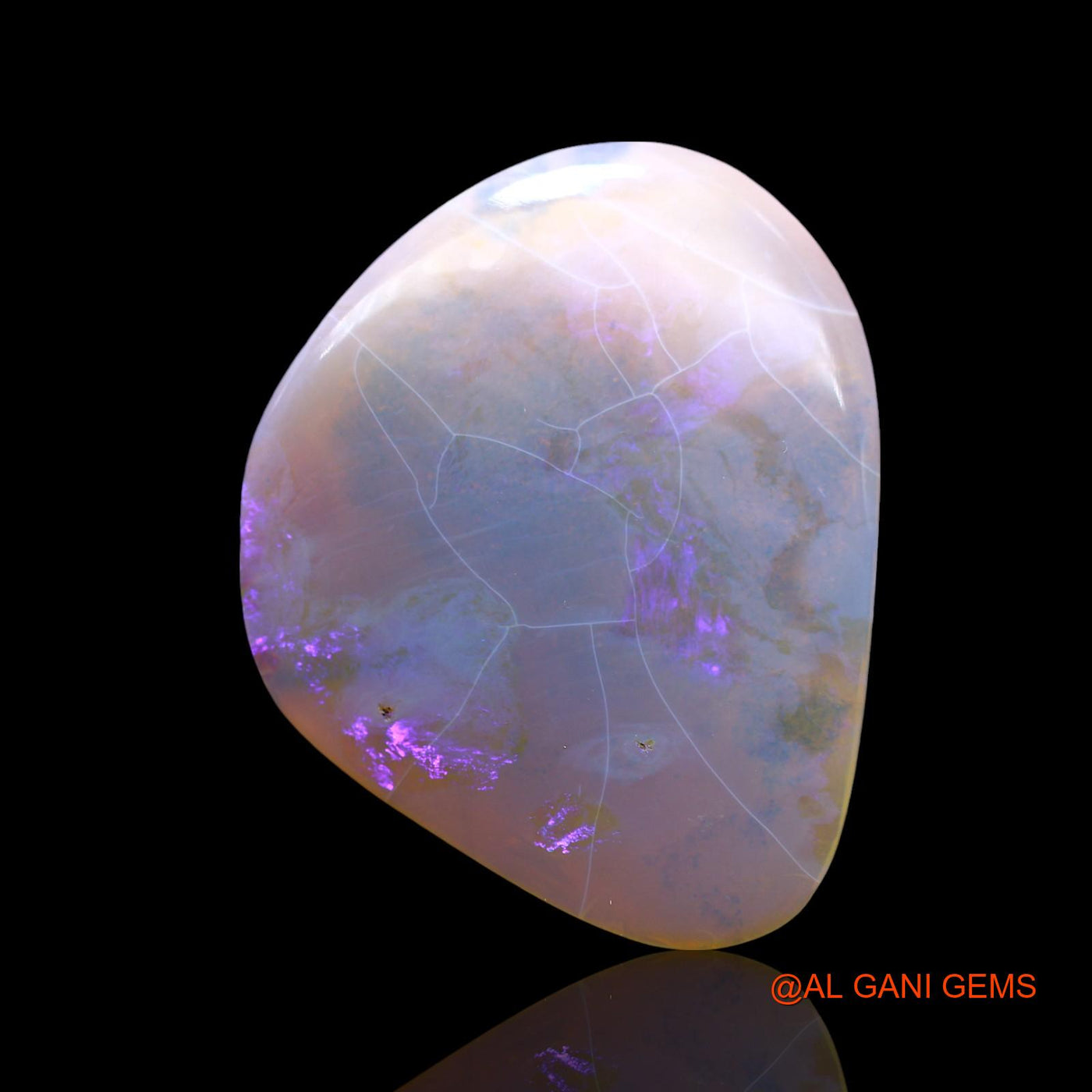 16.00 Cts Unheated Australian Fire Opal Loose Gemstone Fancy Cabochon Natural 31x24x3 mm AF-1