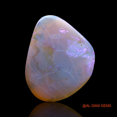 16.00 Cts Unheated Australian Fire Opal Loose Gemstone Fancy Cabochon Natural 31x24x3 mm AF-1