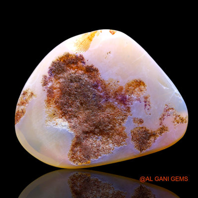 16.00 Cts Unheated Australian Fire Opal Loose Gemstone Fancy Cabochon Natural 31x24x3 mm AF-1