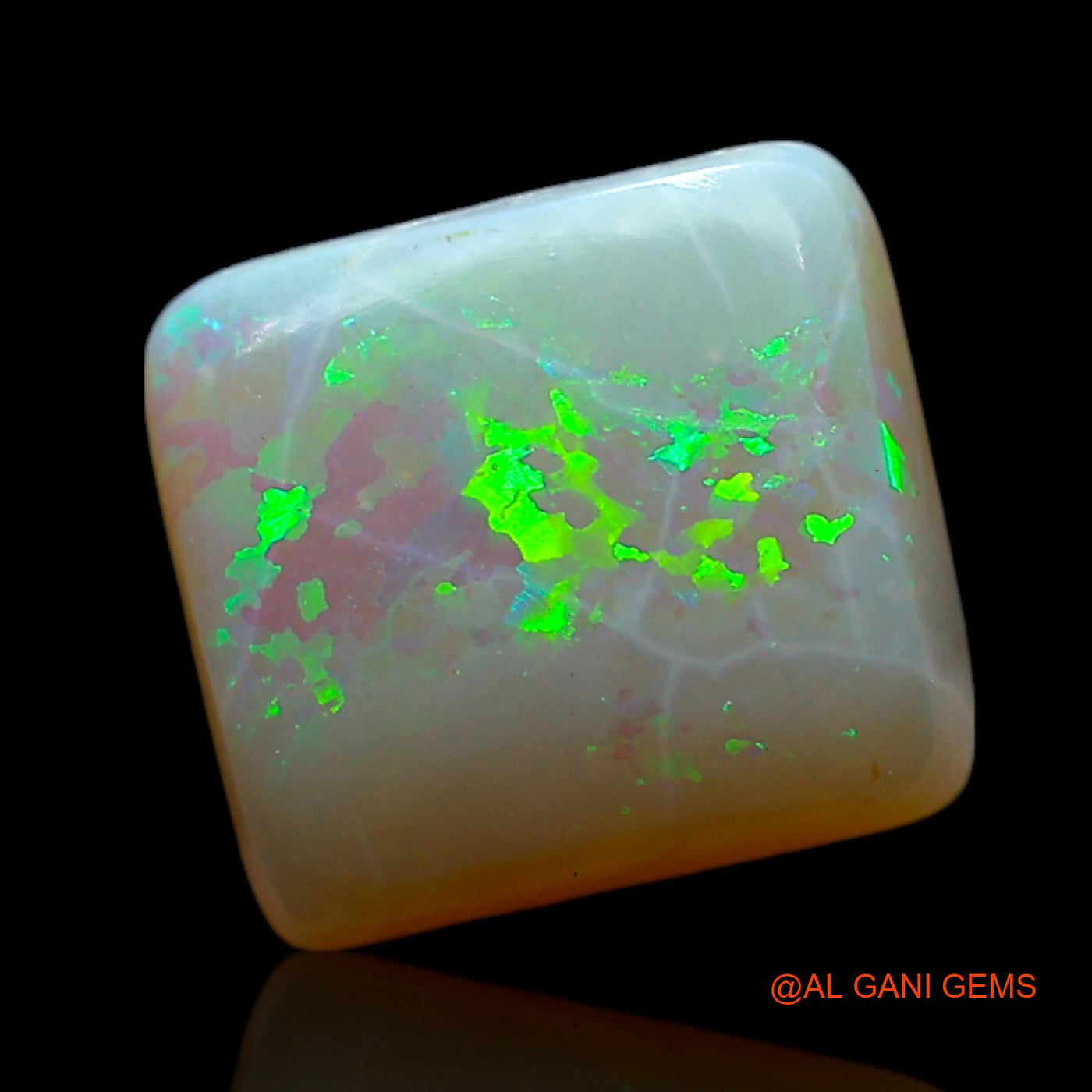 2.00 Cts Natural Australian Fire Opal Loose Gemstone Square Cabochon 10x9x3 mm AF-200