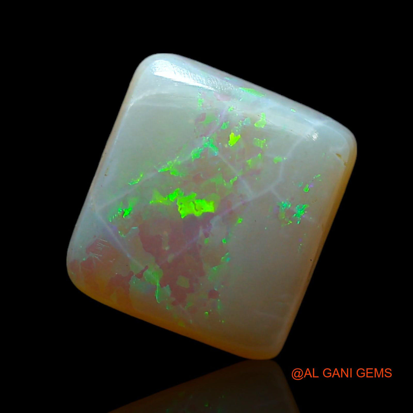 2.00 Cts Natural Australian Fire Opal Loose Gemstone Square Cabochon 10x9x3 mm AF-200