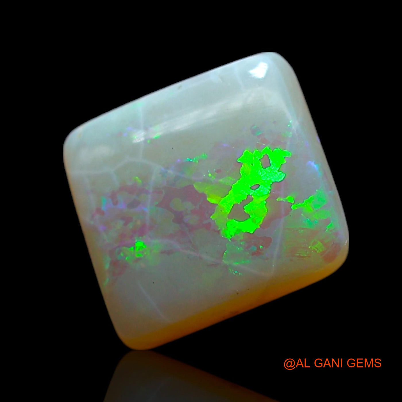 2.00 Cts Natural Australian Fire Opal Loose Gemstone Square Cabochon 10x9x3 mm AF-200