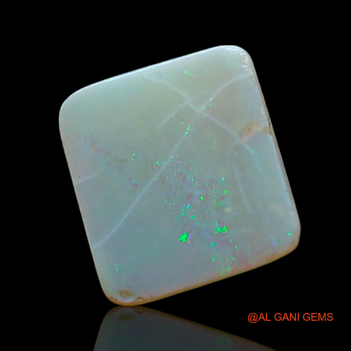 2.00 Cts Natural Australian Fire Opal Loose Gemstone Square Cabochon 10x9x3 mm AF-200