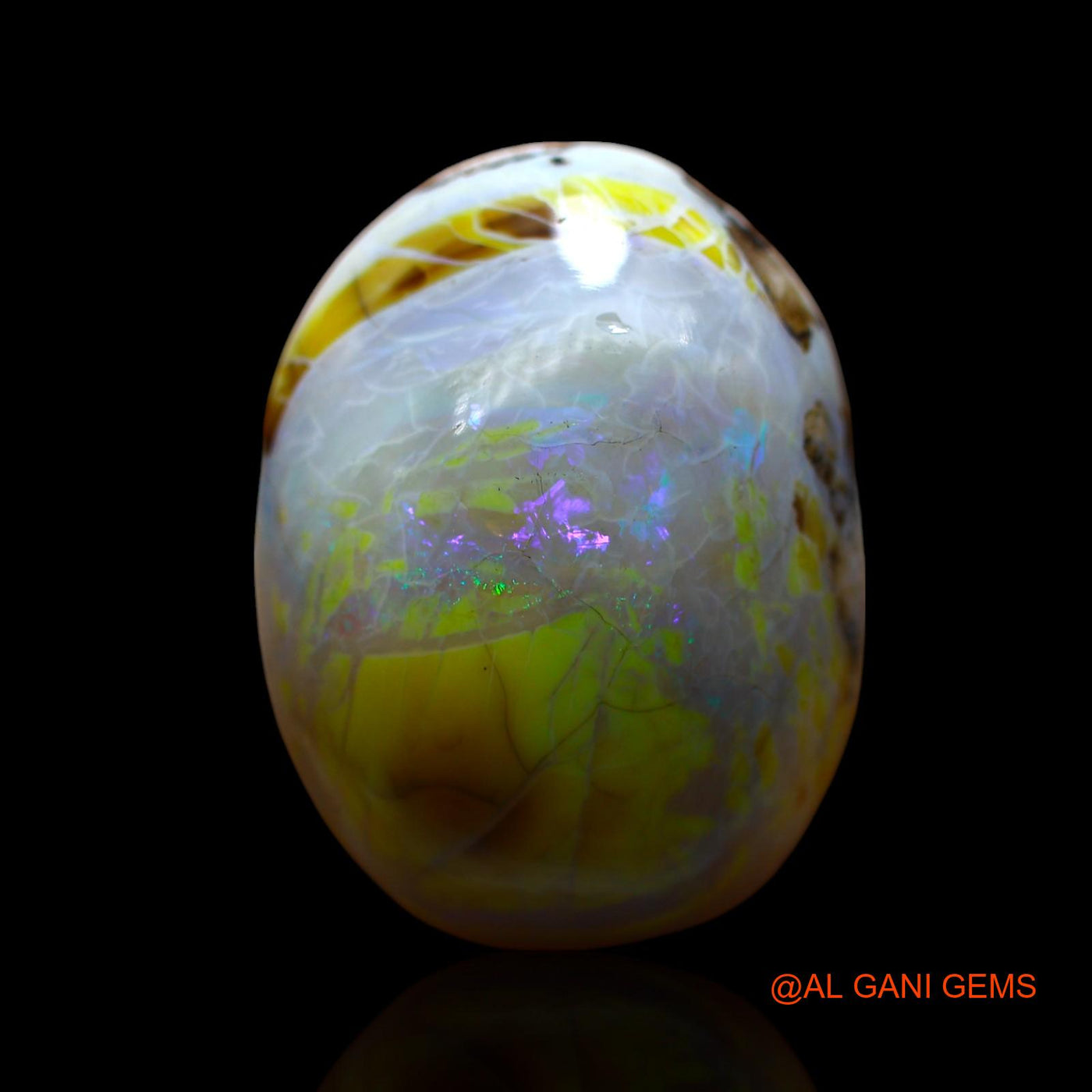 32.00 Cts Natural Australian Fire Opal Loose Gemstone Oval Cabochon 27x20x10 mm AF-201