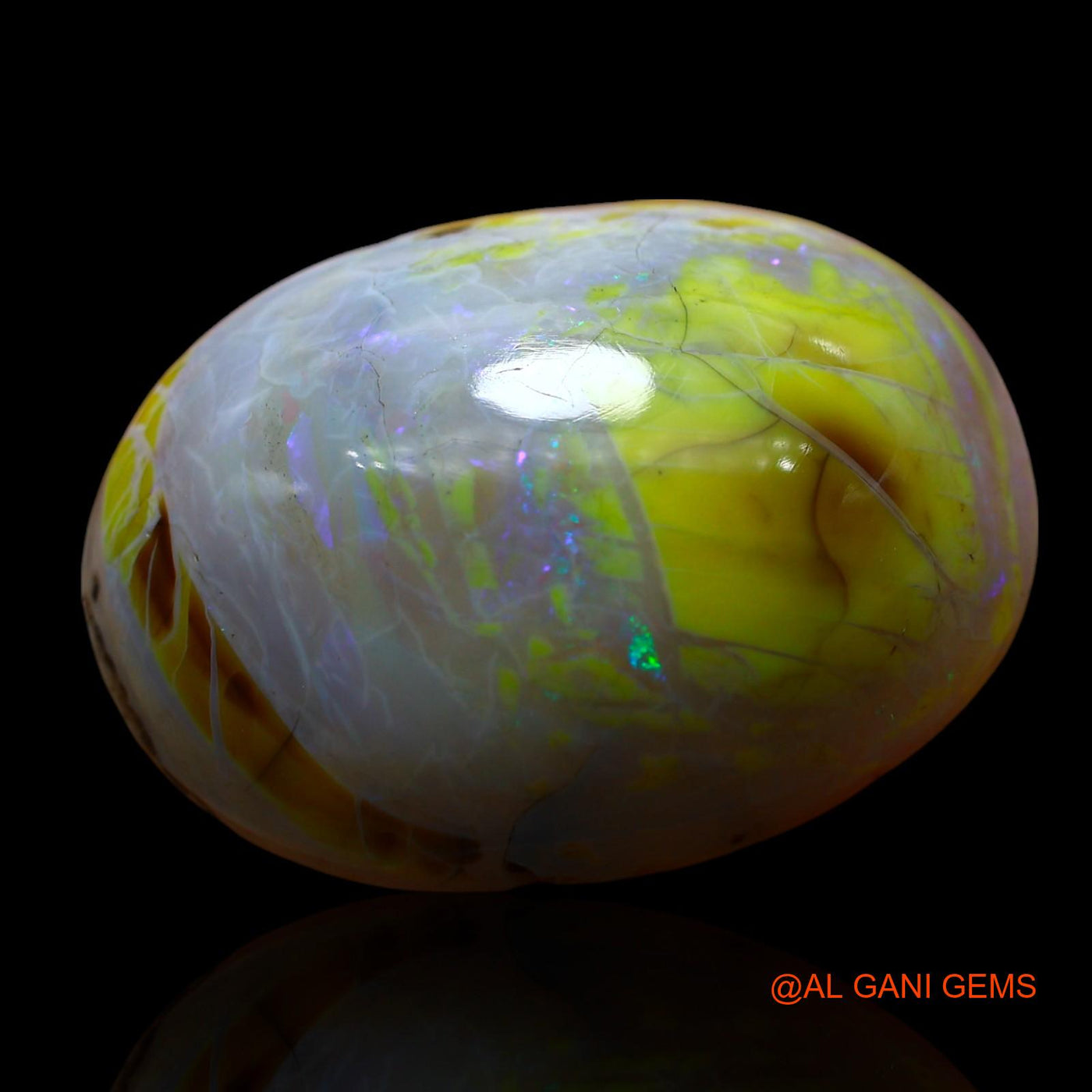 32.00 Cts Natural Australian Fire Opal Loose Gemstone Oval Cabochon 27x20x10 mm AF-201