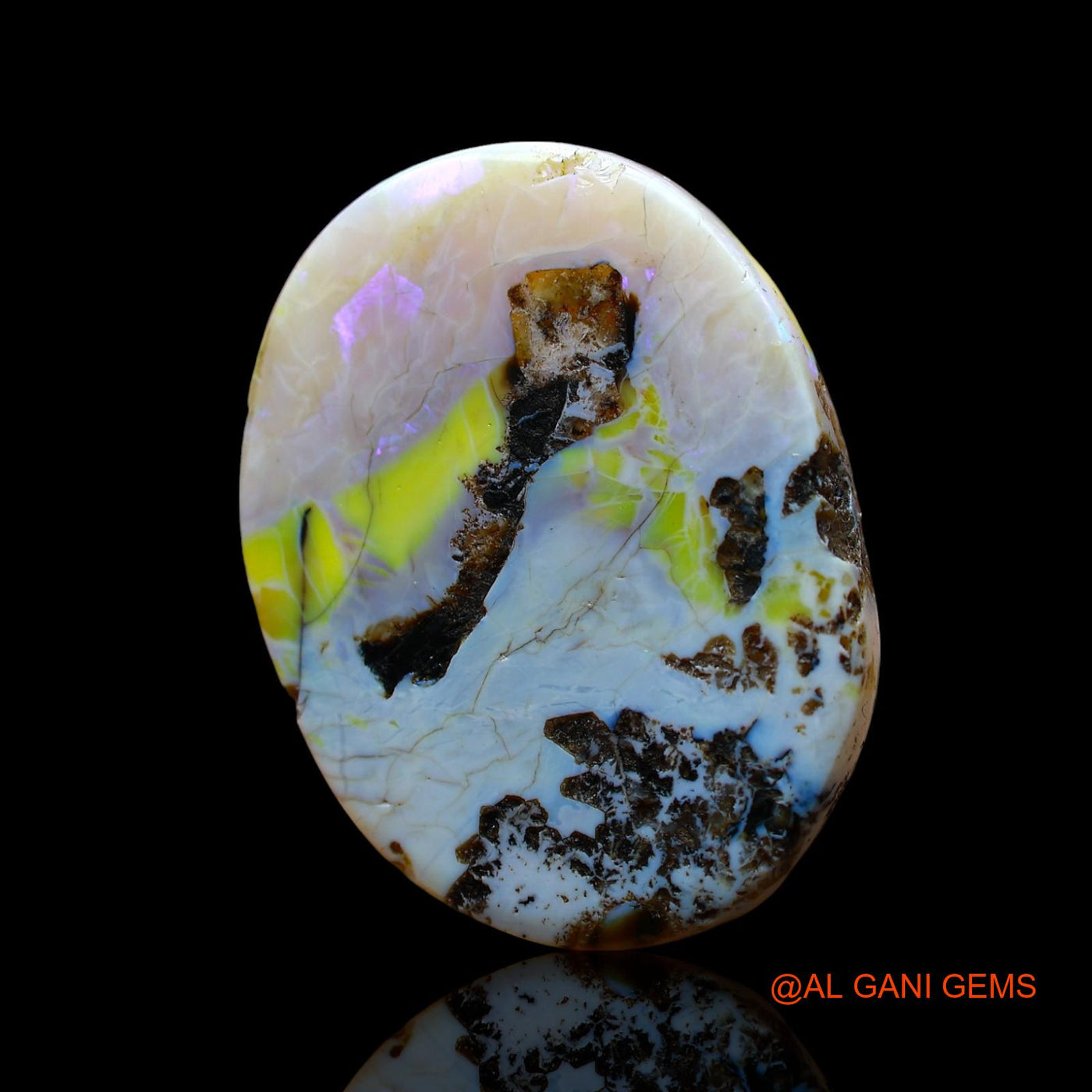 32.00 Cts Natural Australian Fire Opal Loose Gemstone Oval Cabochon 27x20x10 mm AF-201