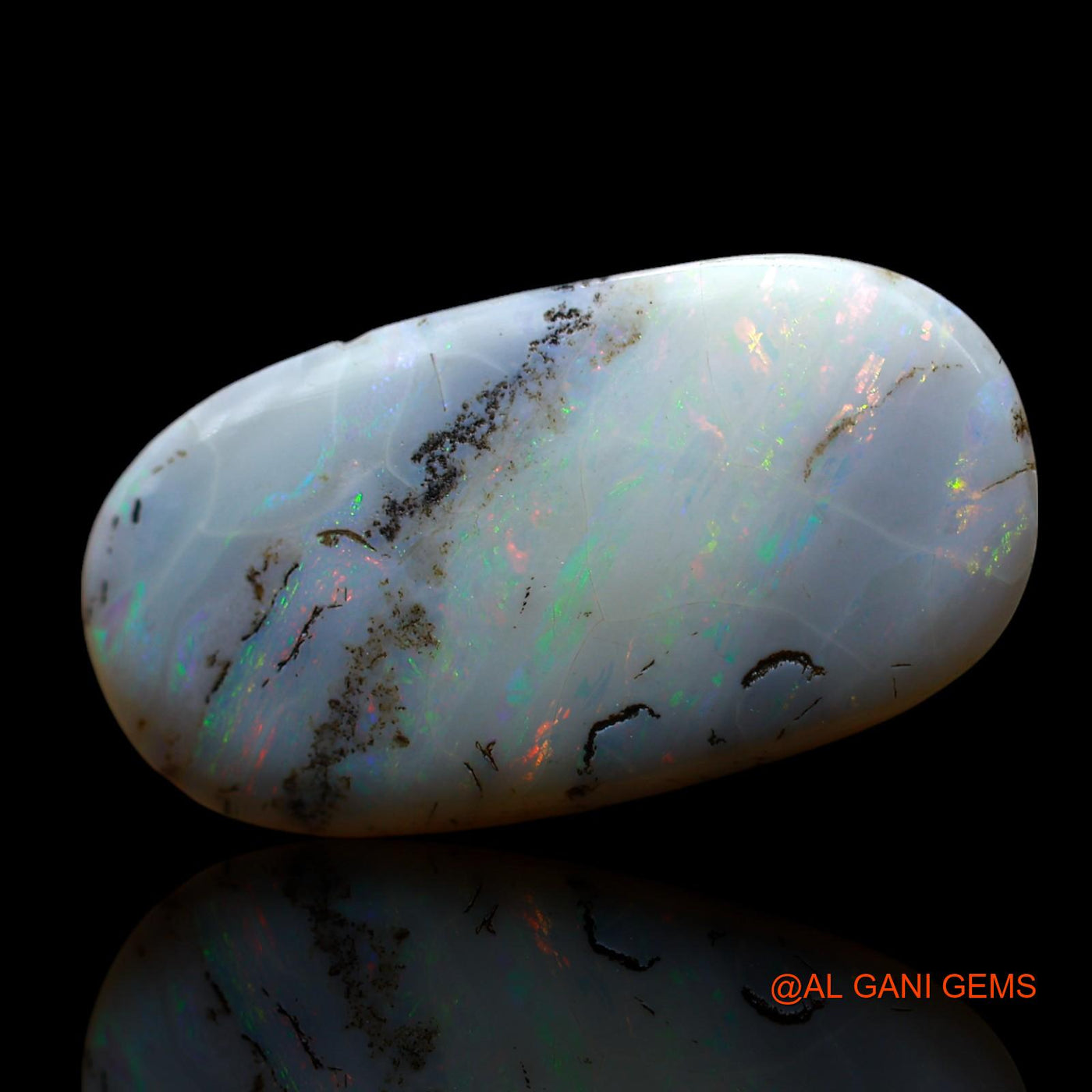 Natural Untreated Fire Opal Loose Gemstone Oval Cabochon From Australia 11.00 Cts 23x12x5 mm AF-203