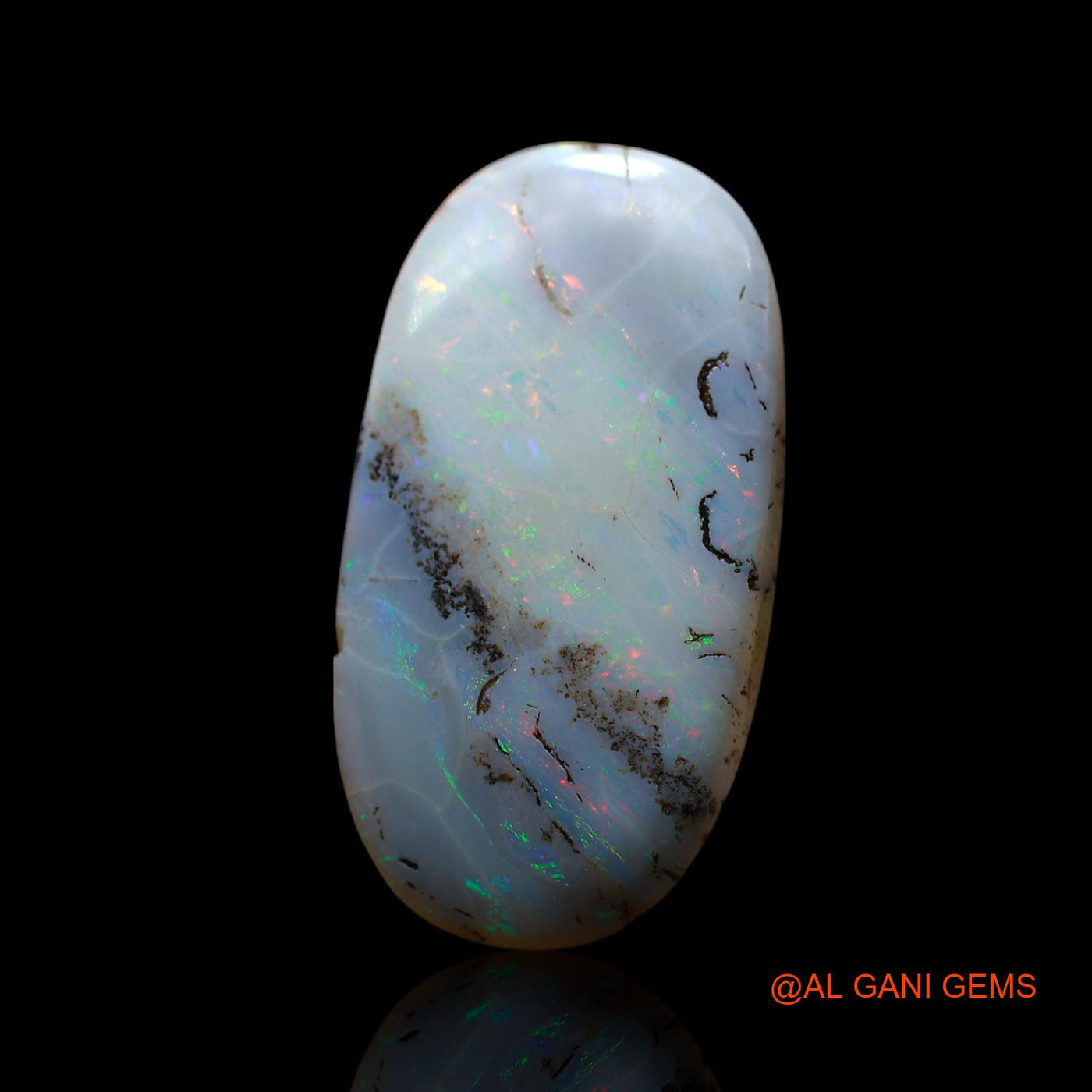 Natural Untreated Fire Opal Loose Gemstone Oval Cabochon From Australia 11.00 Cts 23x12x5 mm AF-203