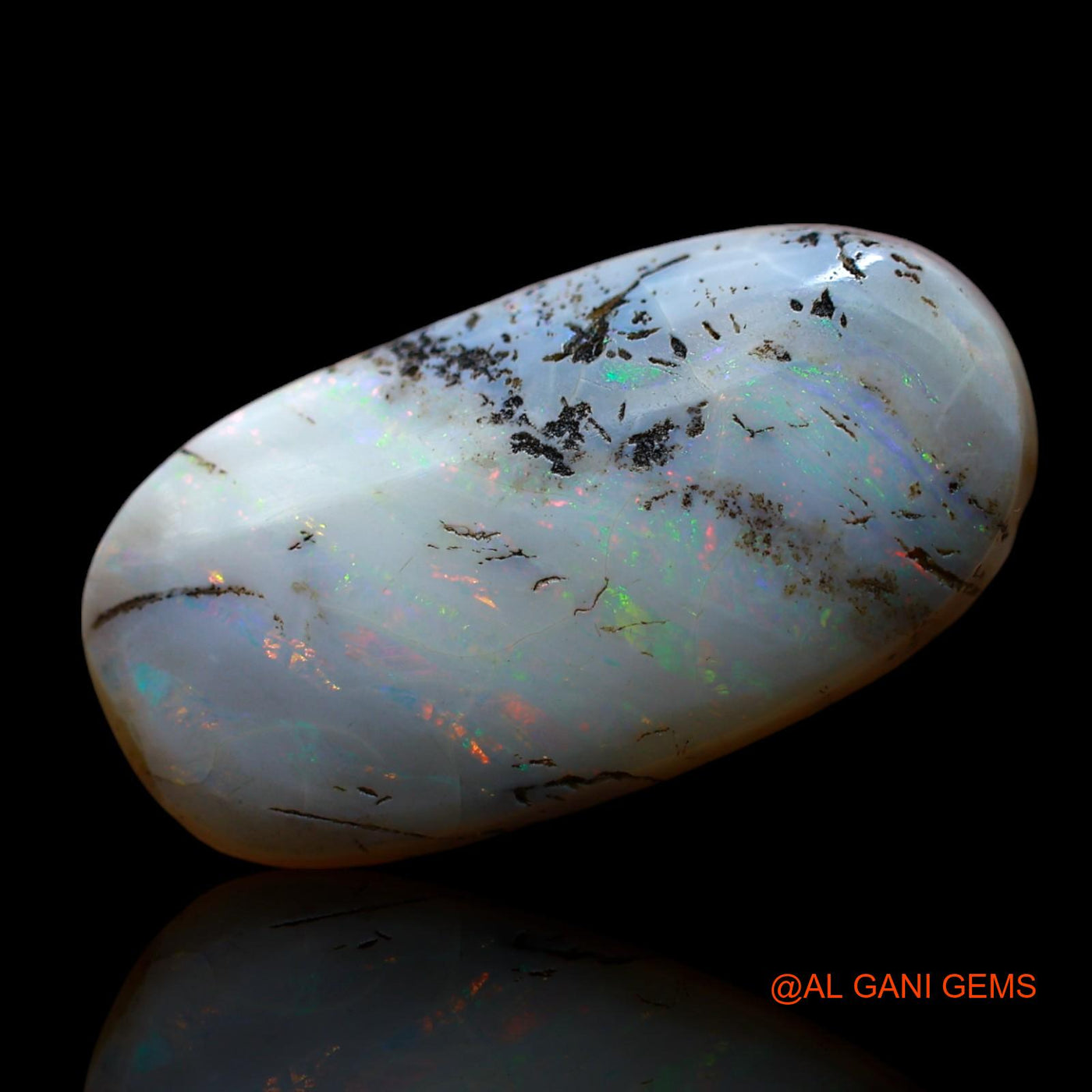 Natural Untreated Fire Opal Loose Gemstone Oval Cabochon From Australia 11.00 Cts 23x12x5 mm AF-203