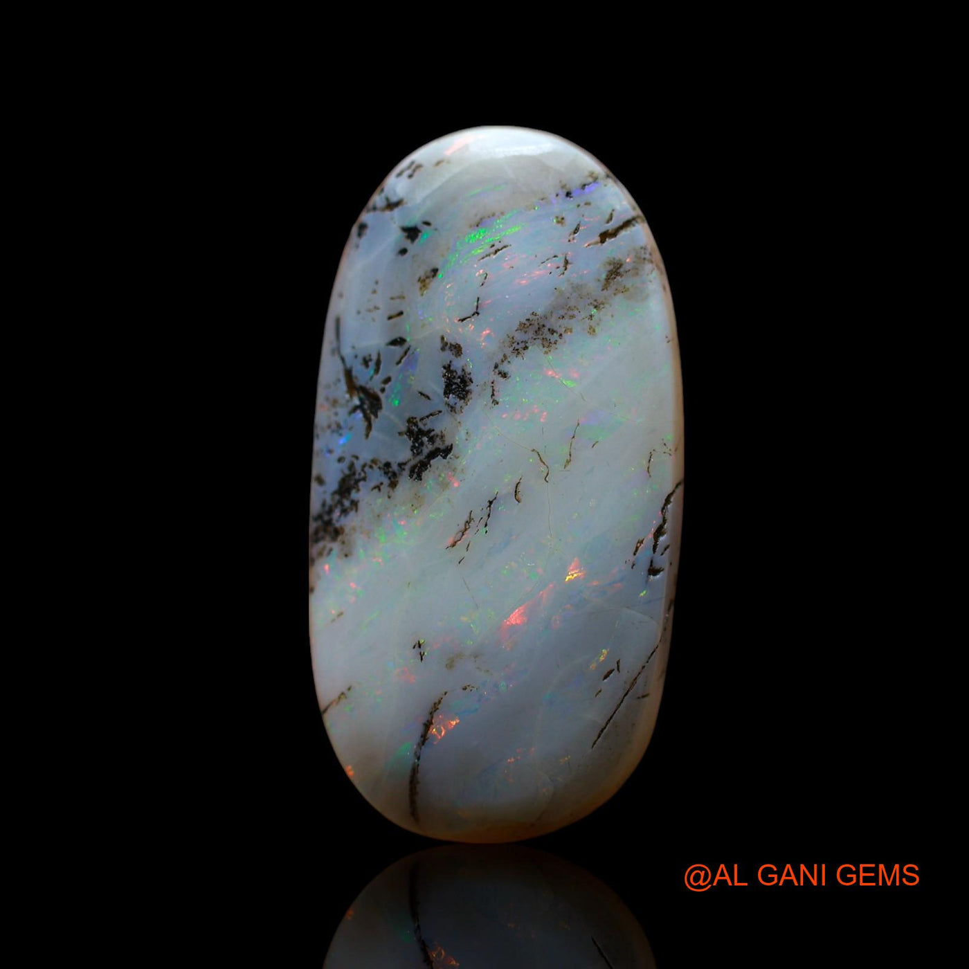 Natural Untreated Fire Opal Loose Gemstone Oval Cabochon From Australia 11.00 Cts 23x12x5 mm AF-203