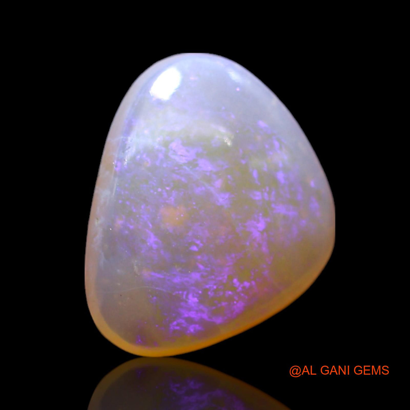 2.00 Cts Natural Australian Fire Opal Loose Gemstone Trillion Cabochon 11x9x3 mm AF-204