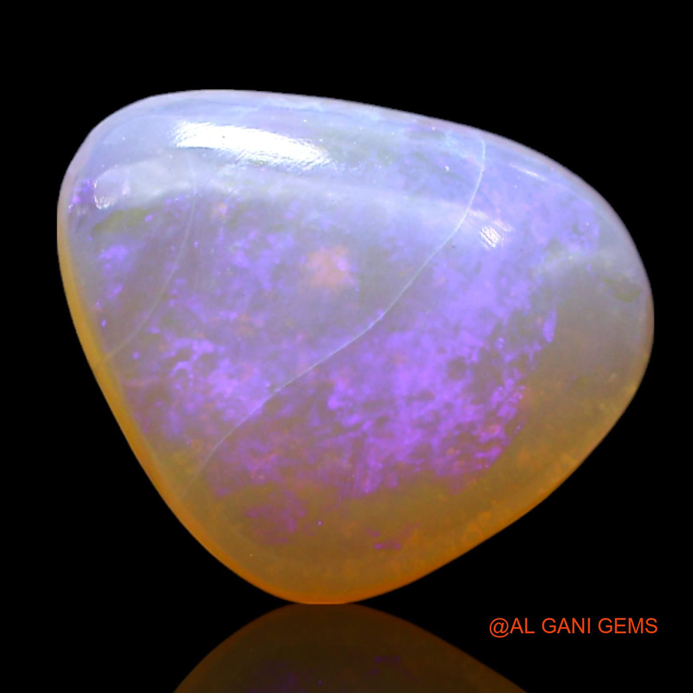 2.00 Cts Natural Australian Fire Opal Loose Gemstone Trillion Cabochon 11x9x3 mm AF-204