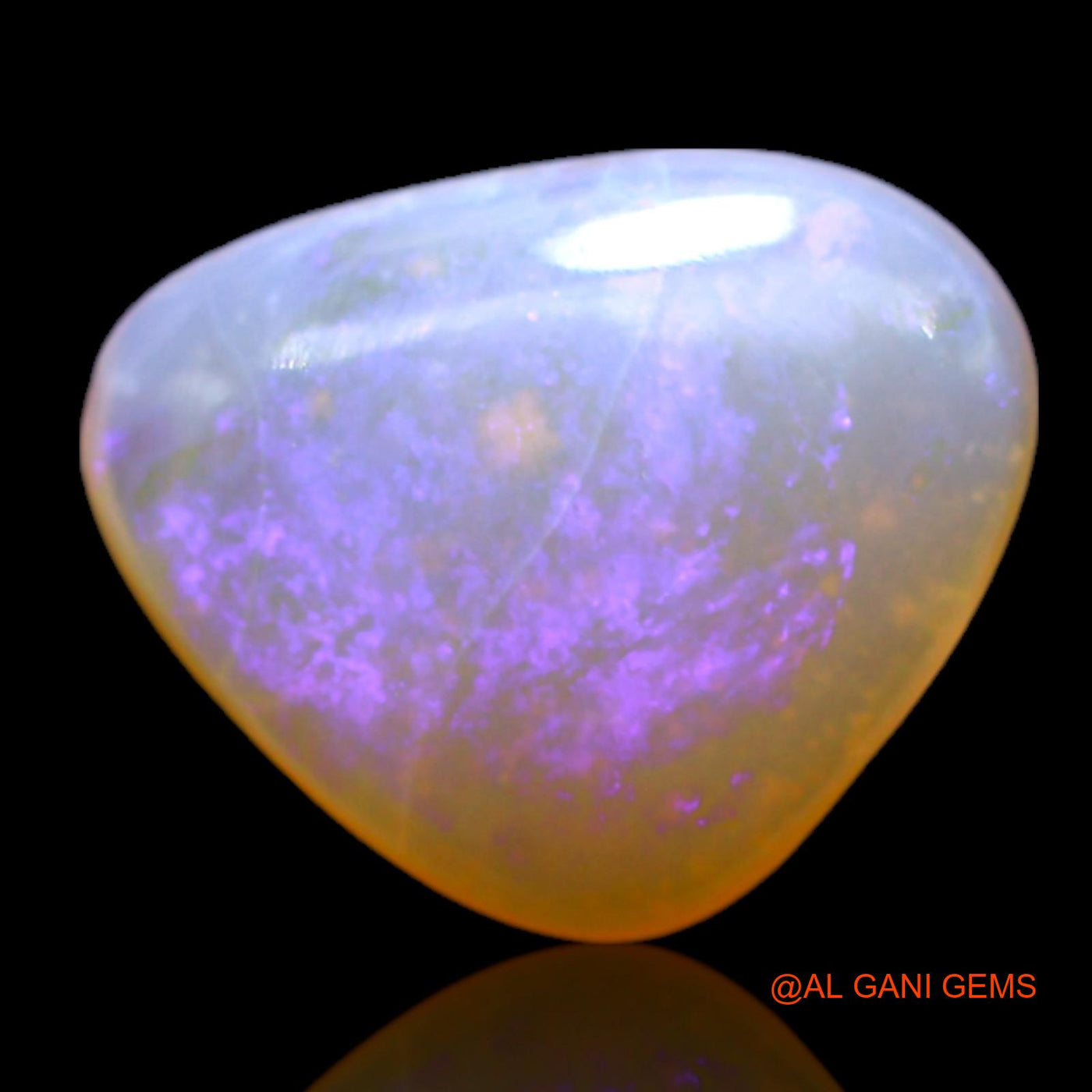 2.00 Cts Natural Australian Fire Opal Loose Gemstone Trillion Cabochon 11x9x3 mm AF-204