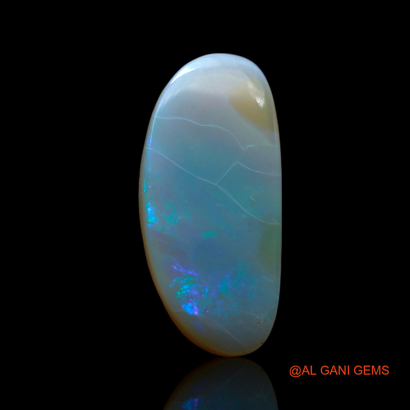 9.00 Cts Natural Australian Fire Opal Loose Gemstone Fancy Cabochon 23x11x5 mm AF-205