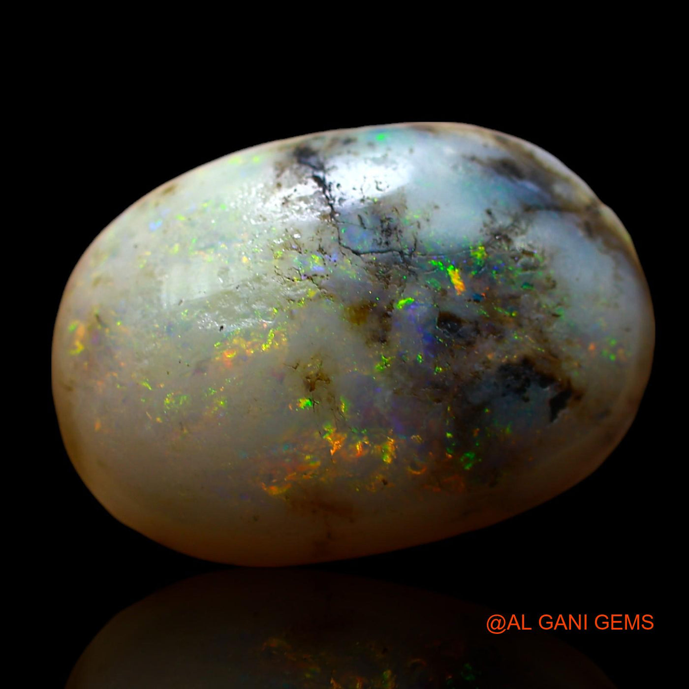 11.00 Cts Natural Australian Fire Opal Loose Gemstone Oval Cabochon 19x13x7 mm AF-207