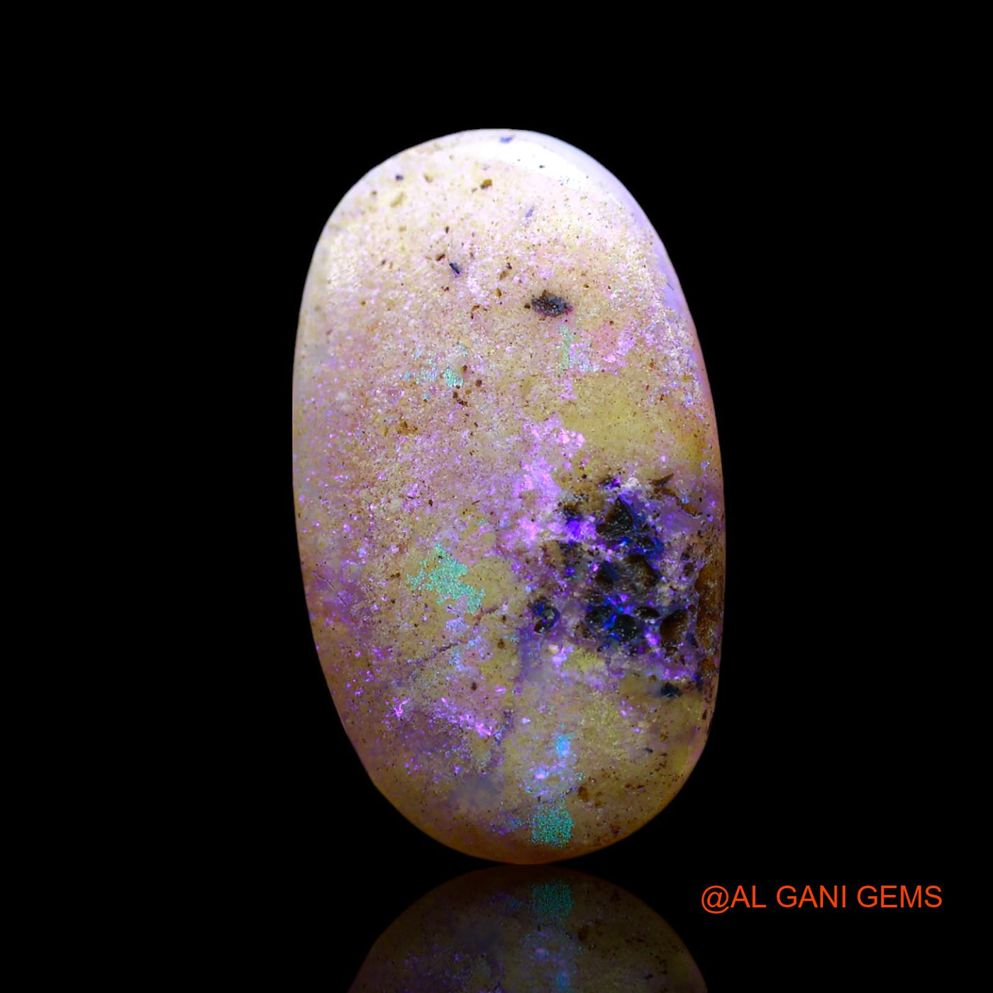 5.00 Cts Unheated Australian Fire Opal Loose Gemstone Oval Cabochon Natural 20x11x3 mm AF-215