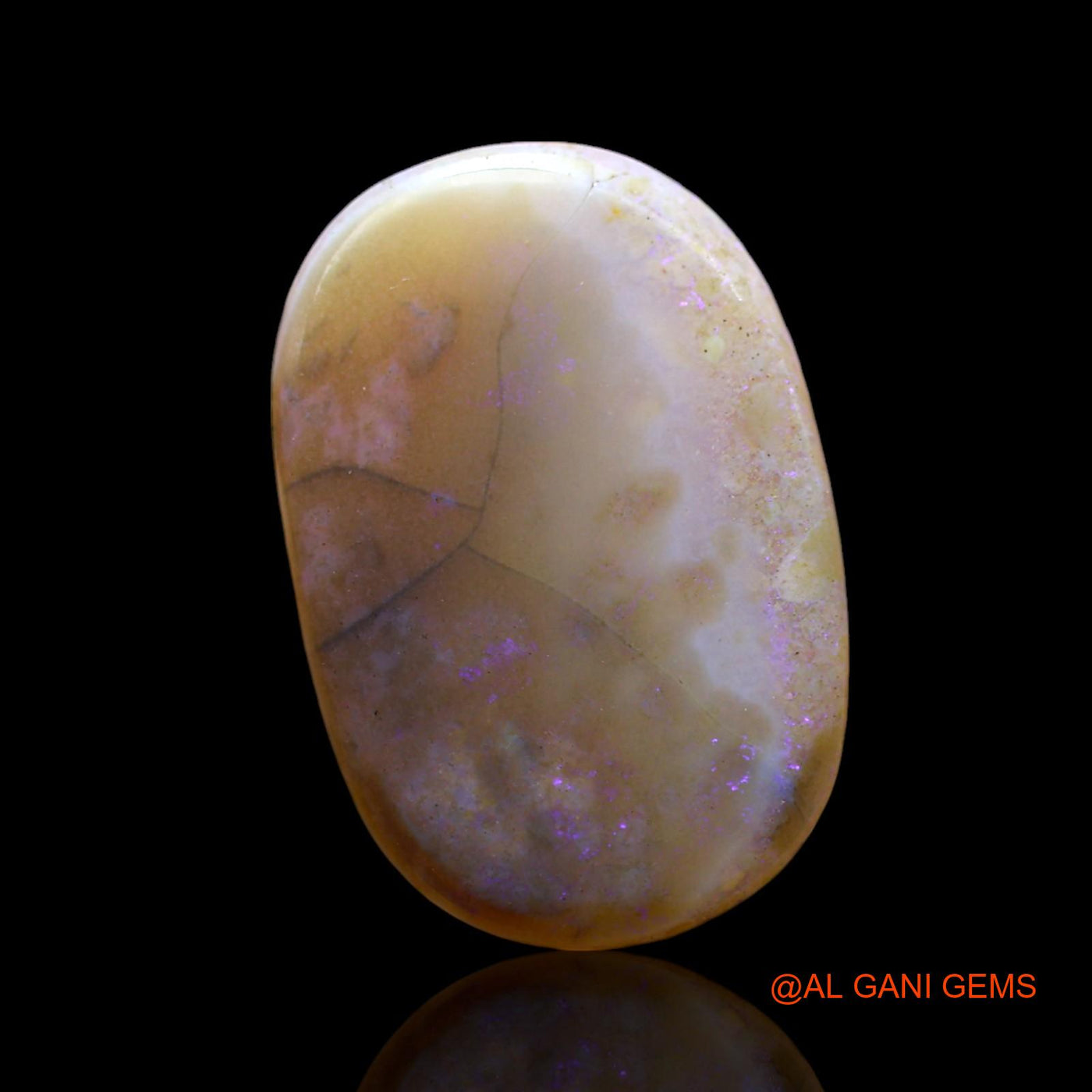 Natural Untreated Fire Opal Loose Gemstone Oval Cabochon From Australia 5.00 Cts 19x12x3 mm AF-216