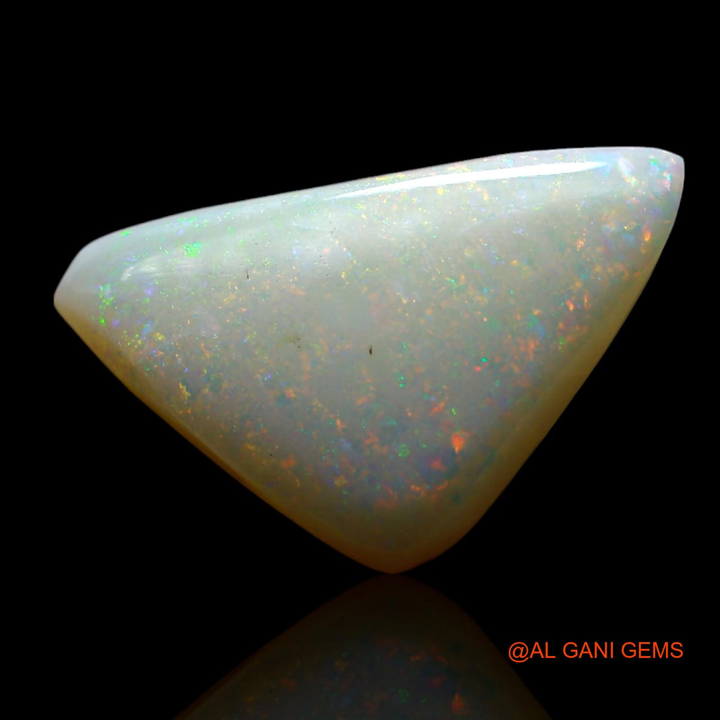 5.00 Cts Natural Australian Fire Opal Loose Gemstone Trillion Cabochon 19x11x4 mm AF-217