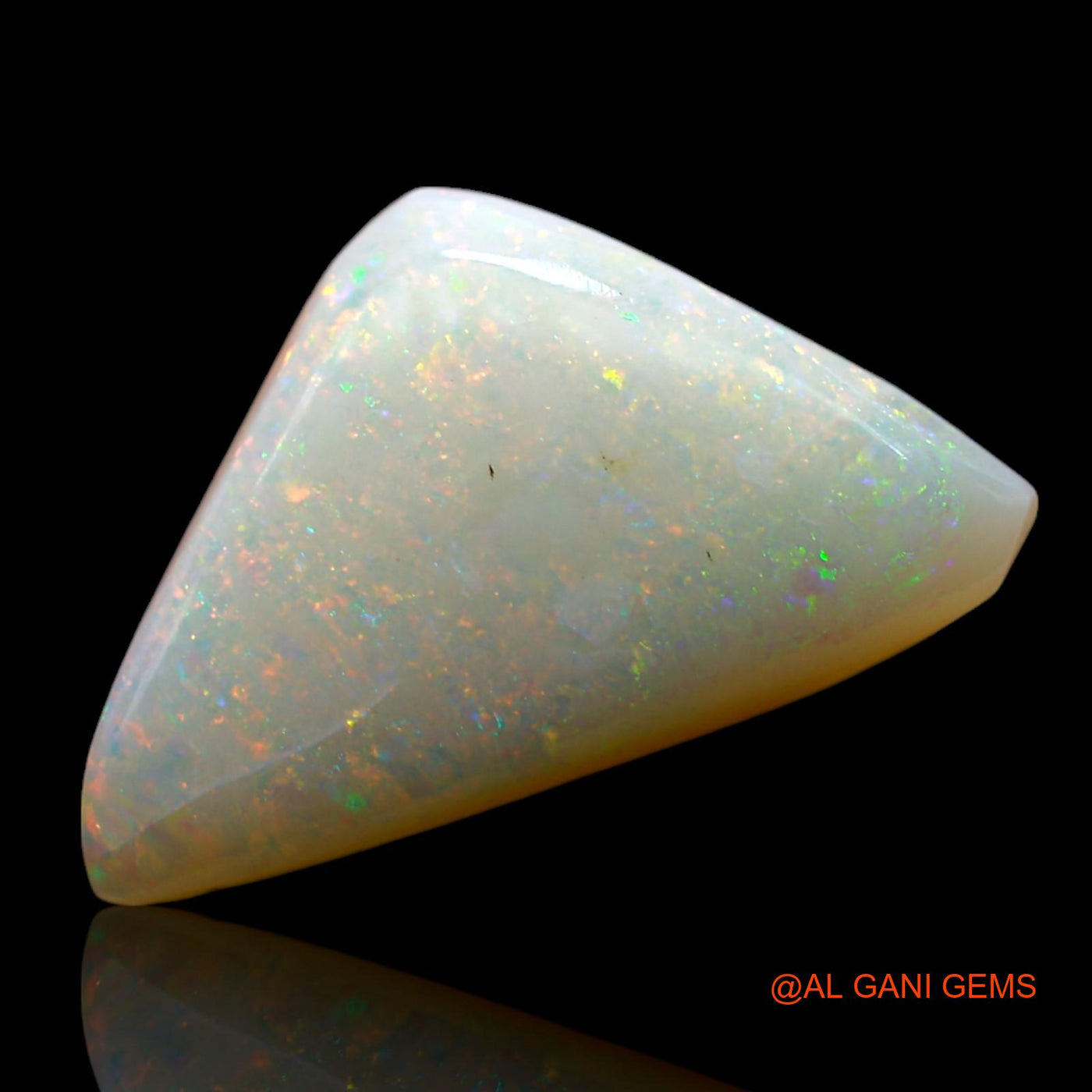 5.00 Cts Natural Australian Fire Opal Loose Gemstone Trillion Cabochon 19x11x4 mm AF-217