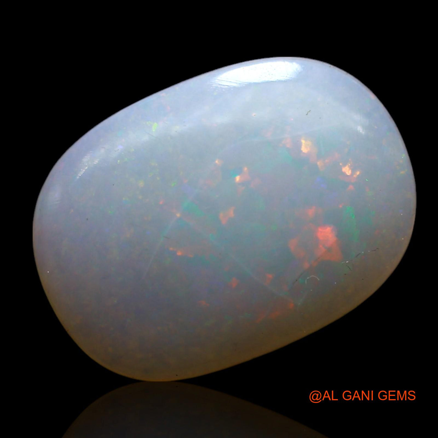 Natural Untreated Fire Opal Loose Gemstone Oval Cabochon From Australia 2.00 Cts 14x10x2 mm AF-230