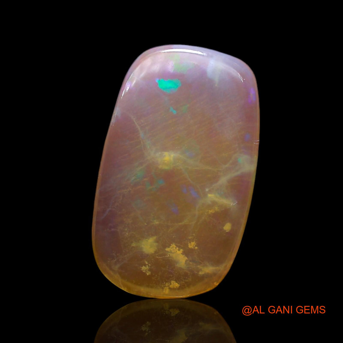 3.00 Cts Natural Australian Fire Opal Loose Gemstone Oval Cabochon 15x9x2 mm AF-234