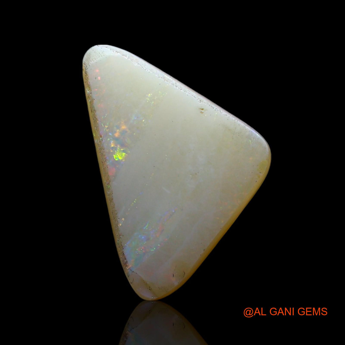 3.00 Cts Natural Australian Fire Opal Loose Gemstone Trillion Cabochon 15x10x4 mm AF-236