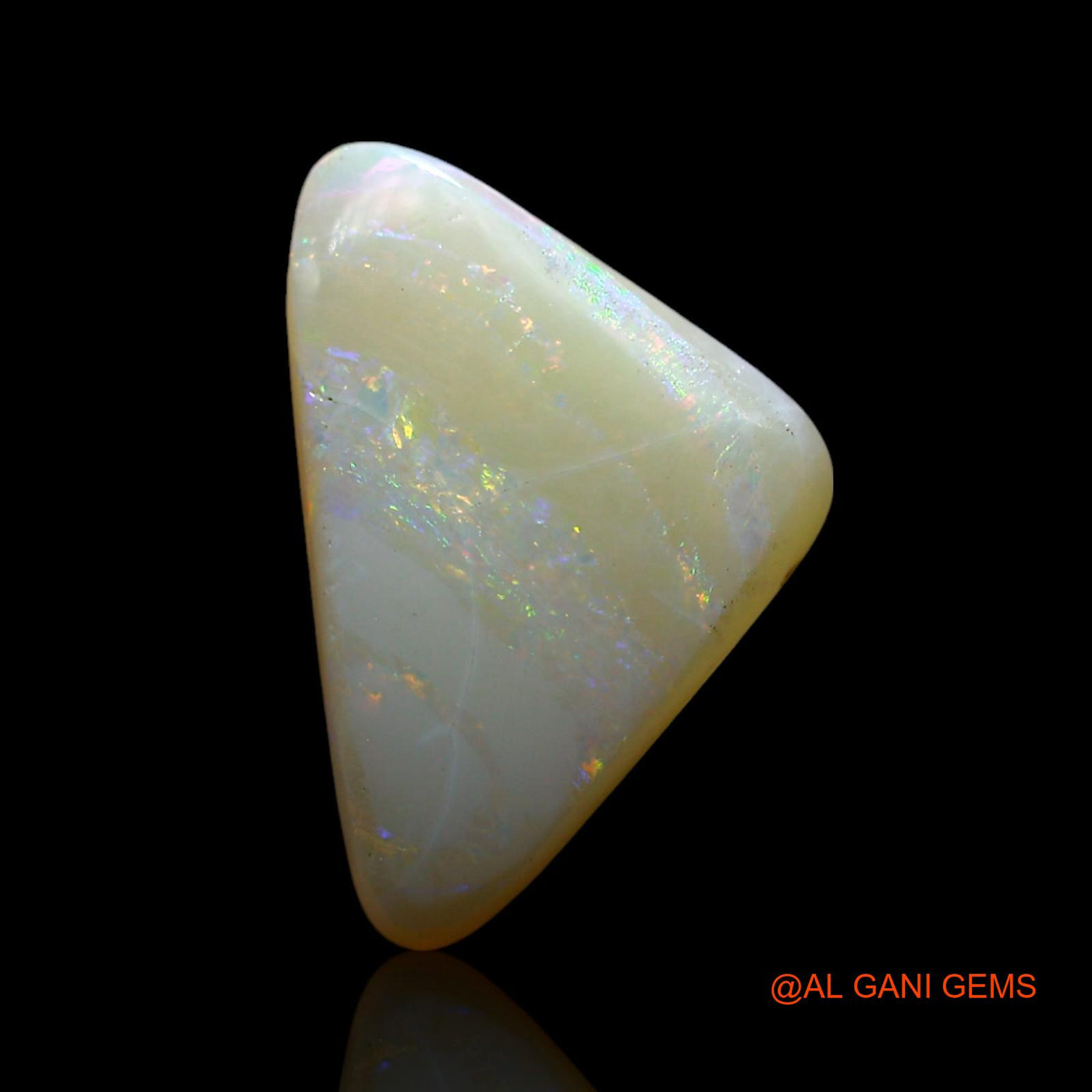 3.00 Cts Natural Australian Fire Opal Loose Gemstone Trillion Cabochon 15x10x4 mm AF-236