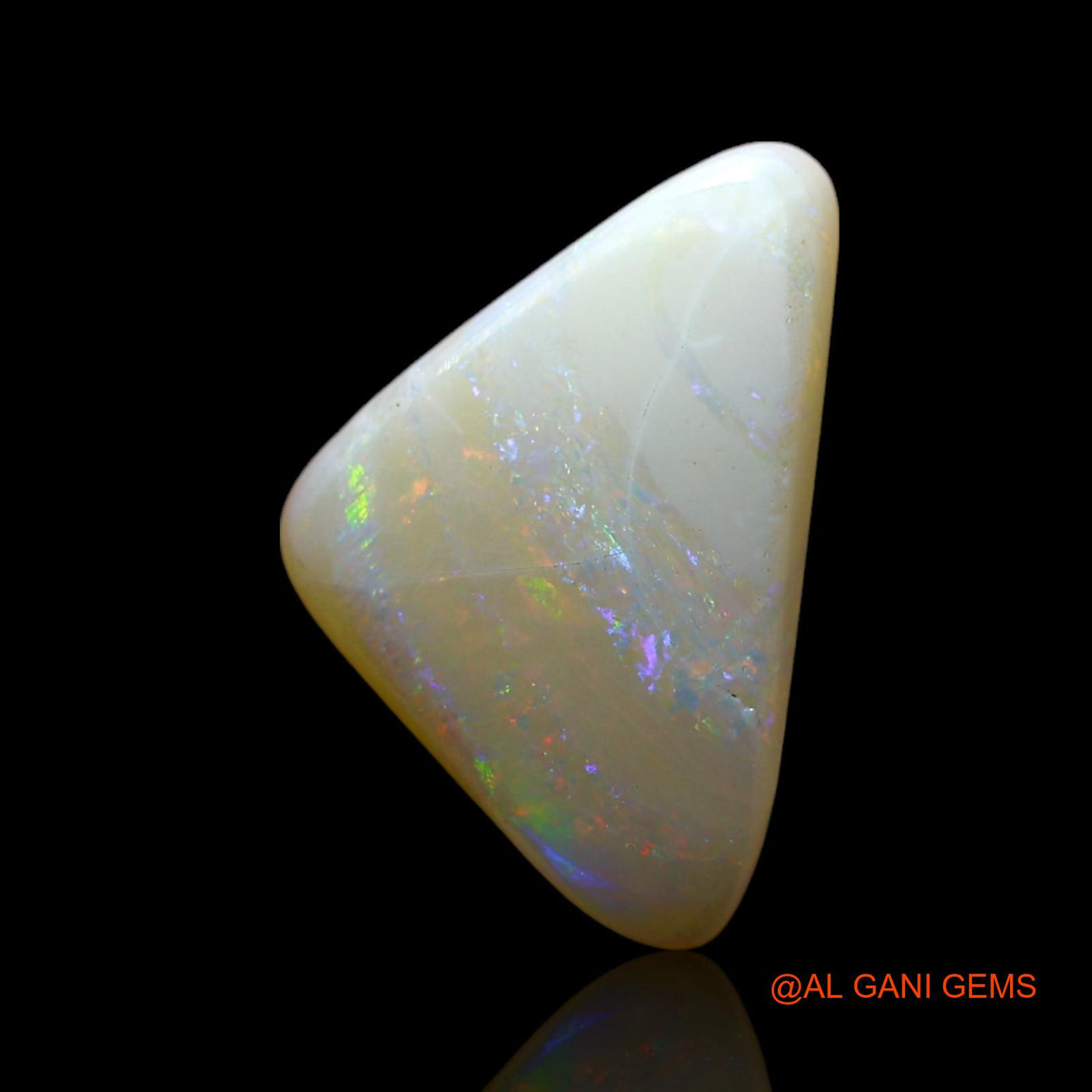 3.00 Cts Natural Australian Fire Opal Loose Gemstone Trillion Cabochon 15x10x4 mm AF-236