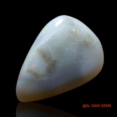 Natural Fire Opal Gemstone 4.00 Cts Loose Pear Cabochon From Australia 15x10x5 mm AF-237