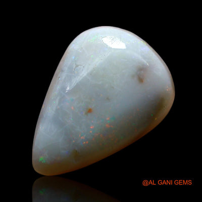Natural Fire Opal Gemstone 4.00 Cts Loose Pear Cabochon From Australia 15x10x5 mm AF-237