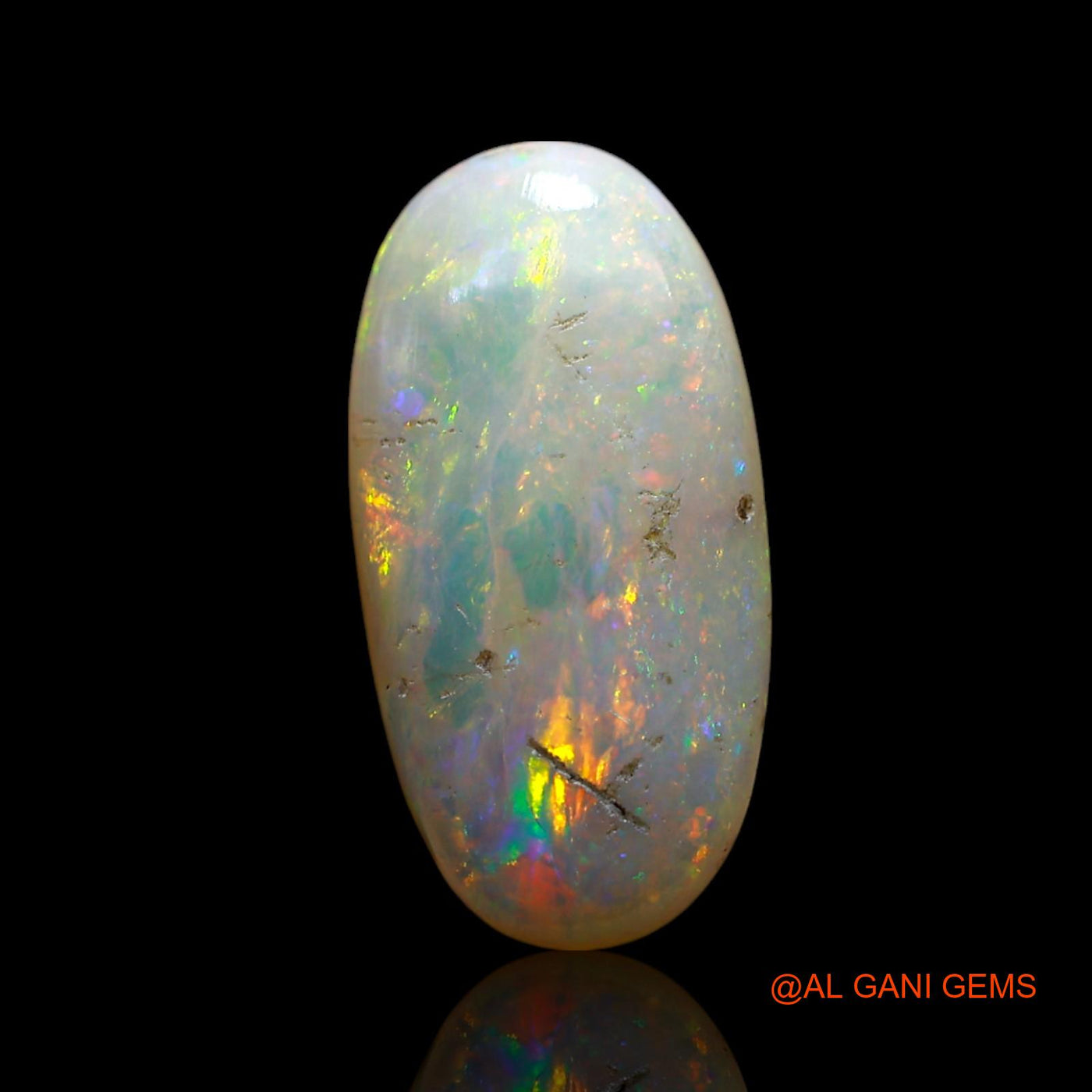 3.00 Cts Natural Australian Fire Opal Loose Gemstone Oval Cabochon 15x7x3 mm AF-240