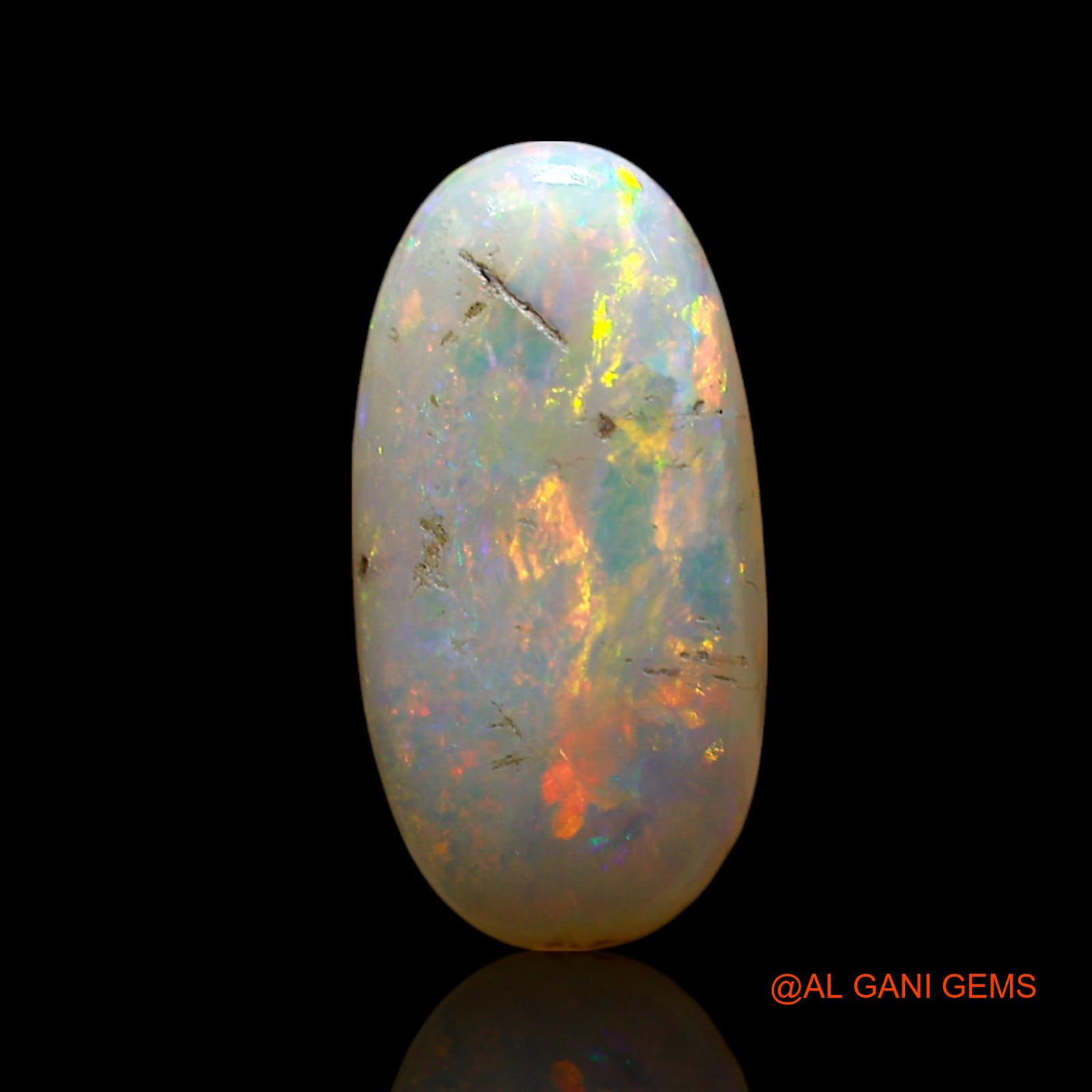 3.00 Cts Natural Australian Fire Opal Loose Gemstone Oval Cabochon 15x7x3 mm AF-240
