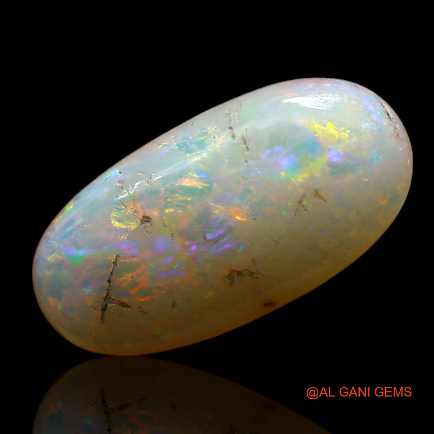 3.00 Cts Natural Australian Fire Opal Loose Gemstone Oval Cabochon 15x7x3 mm AF-240