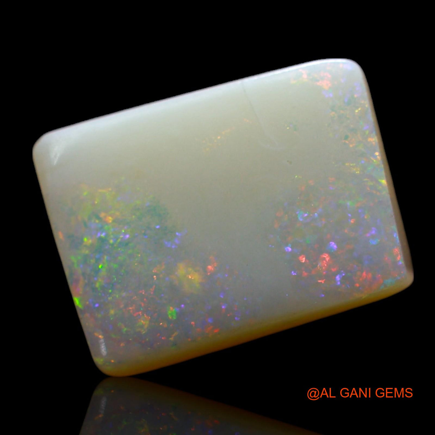 4.00 Cts Natural Australian Fire Opal Loose Gemstone Square Cabochon 12x19x4 mm AF-241