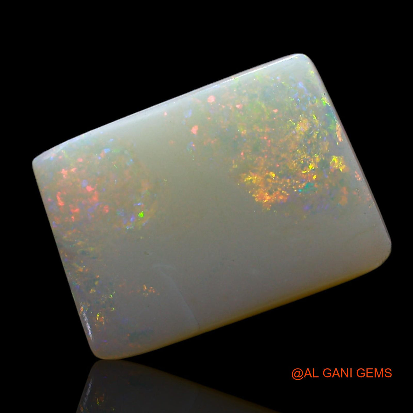 4.00 Cts Natural Australian Fire Opal Loose Gemstone Square Cabochon 12x19x4 mm AF-241